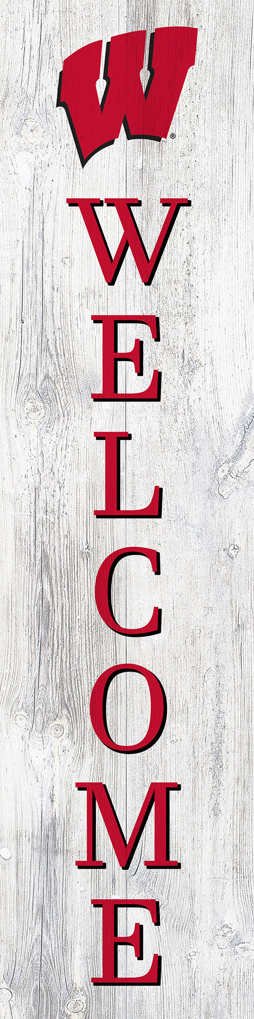 Wisconsin Badgers Door Leaner Welcome Sign - 12