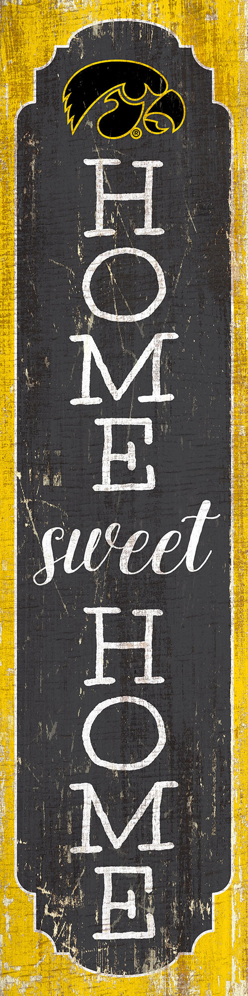 Iowa Hawkeyes Home Sweet Home Door Leaner Sign - 12