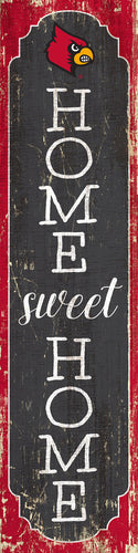 Louisville Cardinals Home Sweet Home Door Leaner Sign - 12