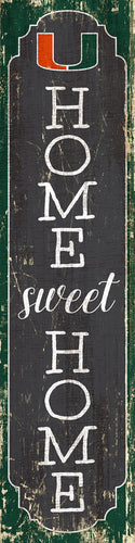 Miami Hurricanes Home Sweet Home Door Leaner Sign - 12