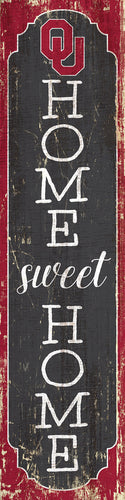 Oklahoma Sooners Home Sweet Home Door Leaner Sign - 12