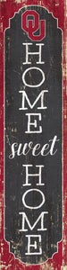 Oklahoma Sooners Home Sweet Home Door Leaner Sign - 12"x48"