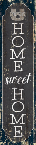 Utah State Aggies Home Sweet Home Door Leaner Sign - 12