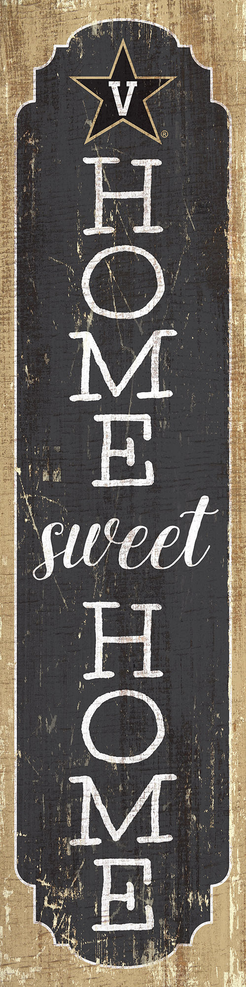 Vanderbilt Comodores Home Sweet Home Door Leaner Sign - 12
