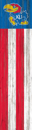 Kansas Jayhawks Flag Door Leaner Sign - 12
