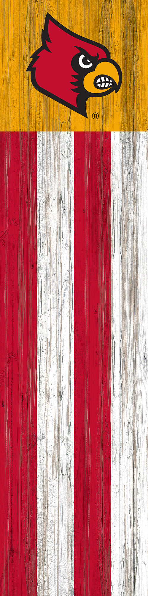 Louisville Cardinals Flag Door Leaner Sign - 12