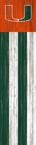 Miami Hurricanes Flag Door Leaner Sign - 12