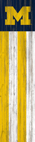 Michigan Wolverines Flag Door Leaner Sign - 12