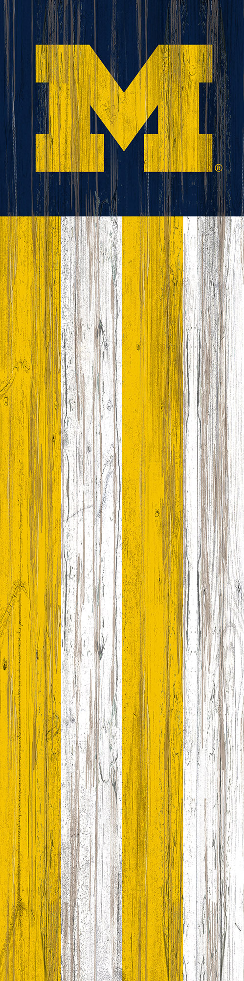 Michigan Wolverines Flag Door Leaner Sign - 12