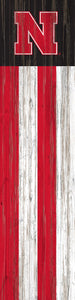 Nebraska Cornhuskers Flag Door Leaner Sign - 12"x48"