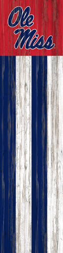 Ole Miss Rebels Flag Door Leaner Sign - 12