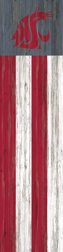 Washington State Cougars Flag Door Leaner Sign - 12