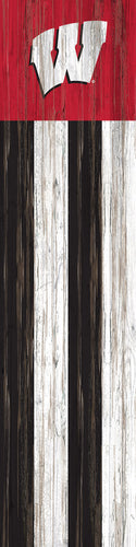 Wisconsin Badgers Flag Door Leaner Sign - 12