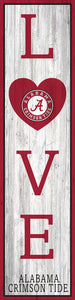 Alabama Crimson Tide LOVE Door Leaner Sign - 12"x48"