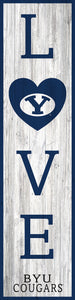 BYU Cougars LOVE Door Leaner Sign - 12"x48"