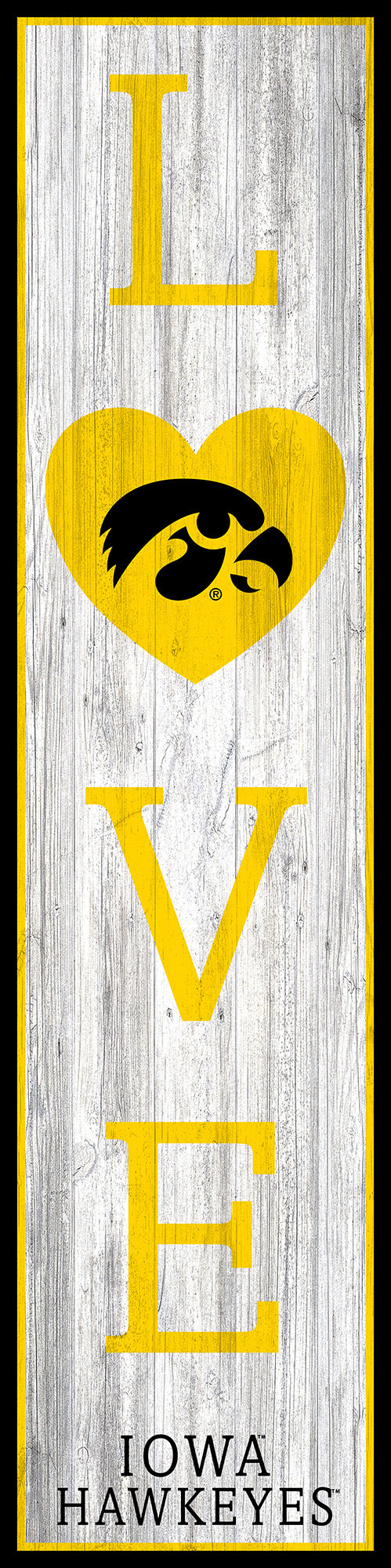 Iowa Hawkeyes LOVE Door Leaner Sign - 12