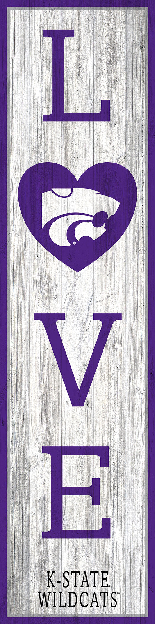 Kansas State Wildcats LOVE Door Leaner Sign - 12