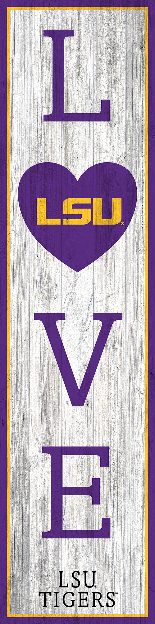 LSU Tigers LOVE Door Leaner Sign - 12