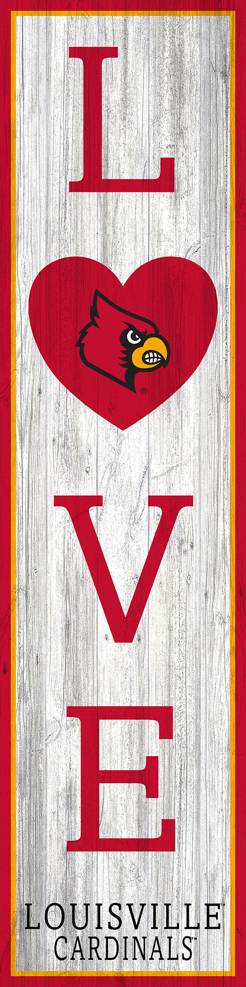 Louisville Cardinals LOVE Door Leaner Sign - 12