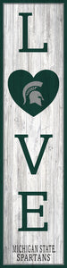 Michigan State Spartans LOVE Door Leaner Sign - 12"x48"