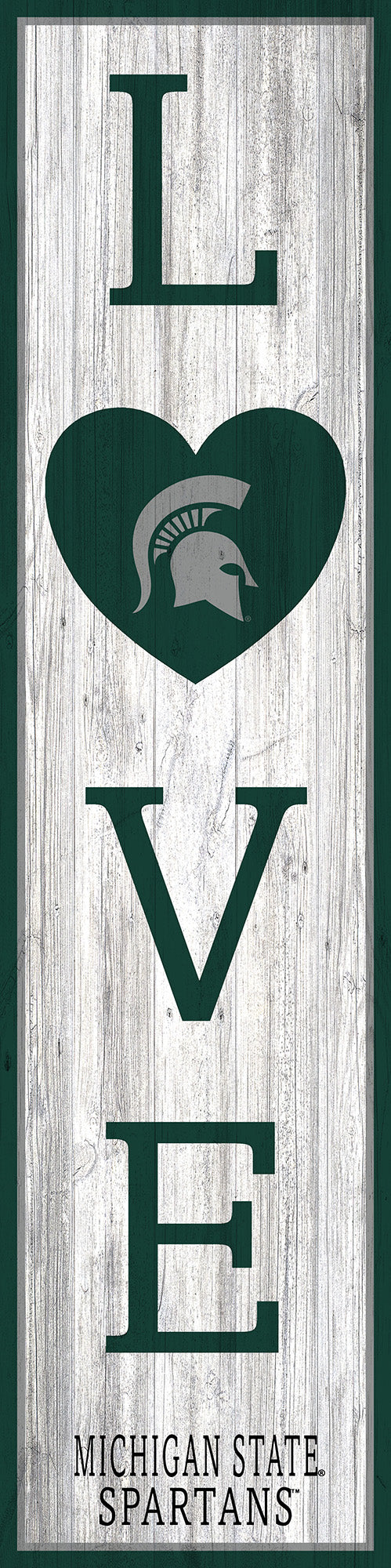 Michigan State Spartans LOVE Door Leaner Sign - 12