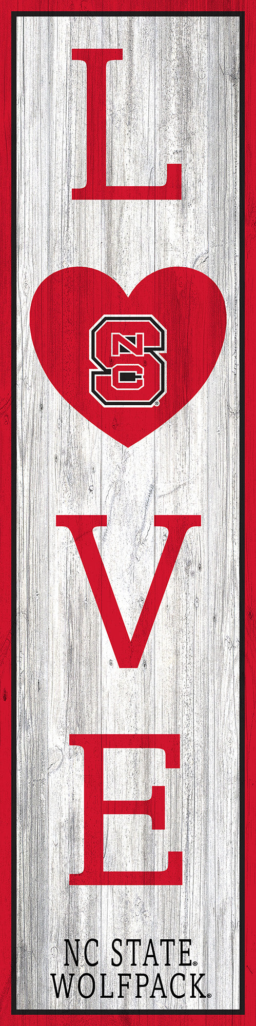NC State Wolfpack LOVE Door Leaner Sign - 12
