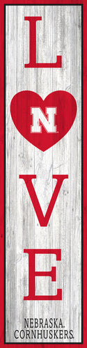 Nebraska Cornhuskers LOVE Door Leaner Sign - 12