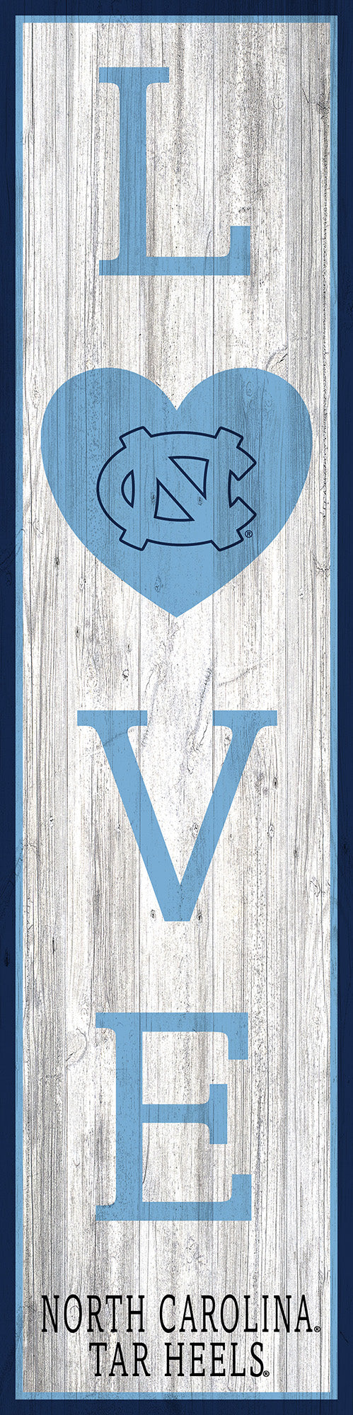 North Carolina Tar Heels LOVE Door Leaner Sign - 12