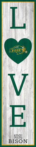 NDSU Bison Home LOVE Door Leaner Sign - 12