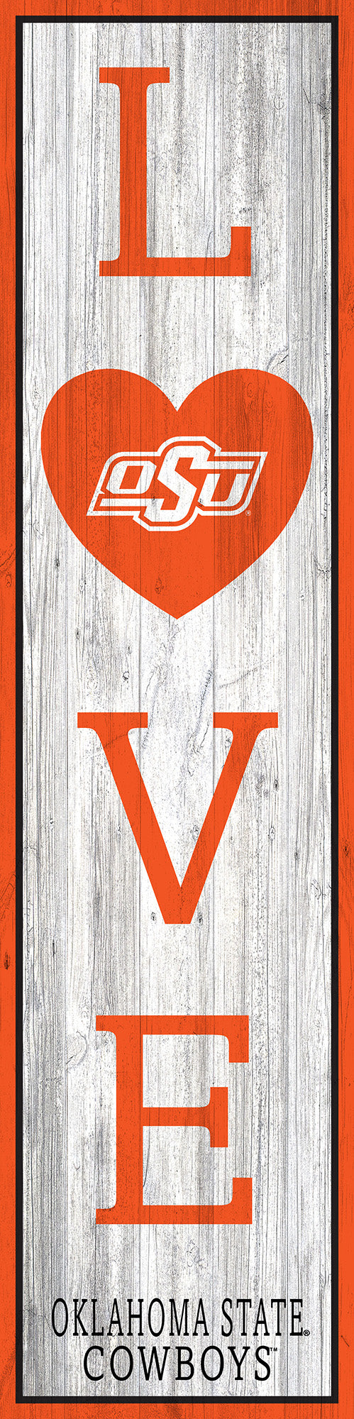 Oklahoma State Cowboys LOVE Door Leaner Sign - 12