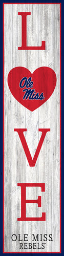 Ole Miss Rebels LOVE Door Leaner Sign - 12