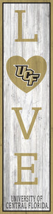 UCF Golden Knights LOVE Door Leaner Sign - 12"x48"
