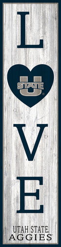 Utah State Aggies LOVE Door Leaner Sign - 12