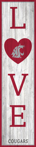 Washington State Cougars LOVE Door Leaner Sign - 12