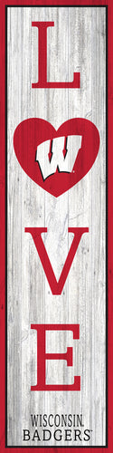 Wisconsin Badgers LOVE Door Leaner Sign - 12