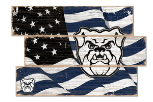 Butler Bulldogs Flag Plank Wood Sign
