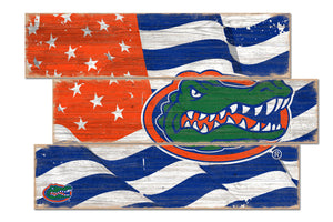 Florida Gators Flag Plank Wood Sign