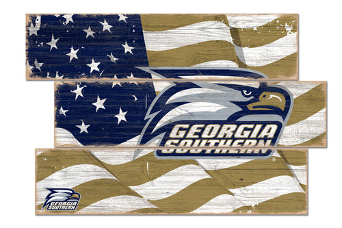Georgia Southern Eagles Flag Plank Wood Sign