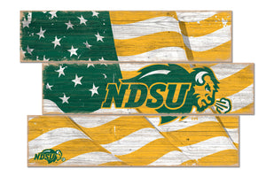 NDSU Bison Flag Plank Wood Sign