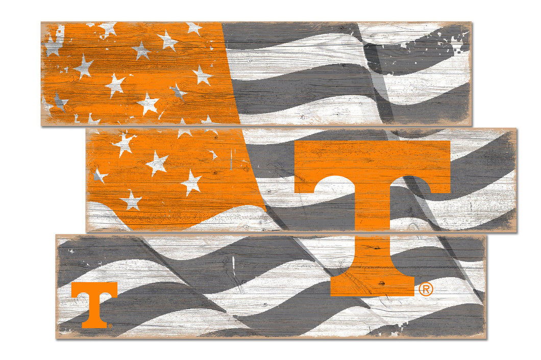 Tennessee Volunteers Flag Plank Wood Sign