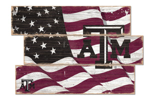 Texas A&M Aggies Flag Plank Wood Sign