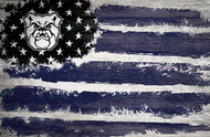Butler Bulldogs Rustic Flag Wood Sign - 17"x26"