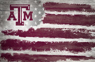 Texas A&M Aggies Rustic Flag Wood Sign - 17"x26"
