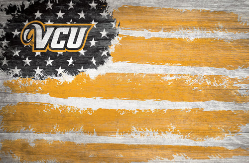 VCU Rams Rustic Flag Wood Sign - 17