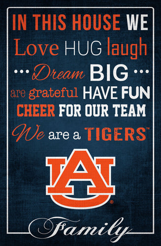 Auburn Tigers In This House Wood Sign - 17
