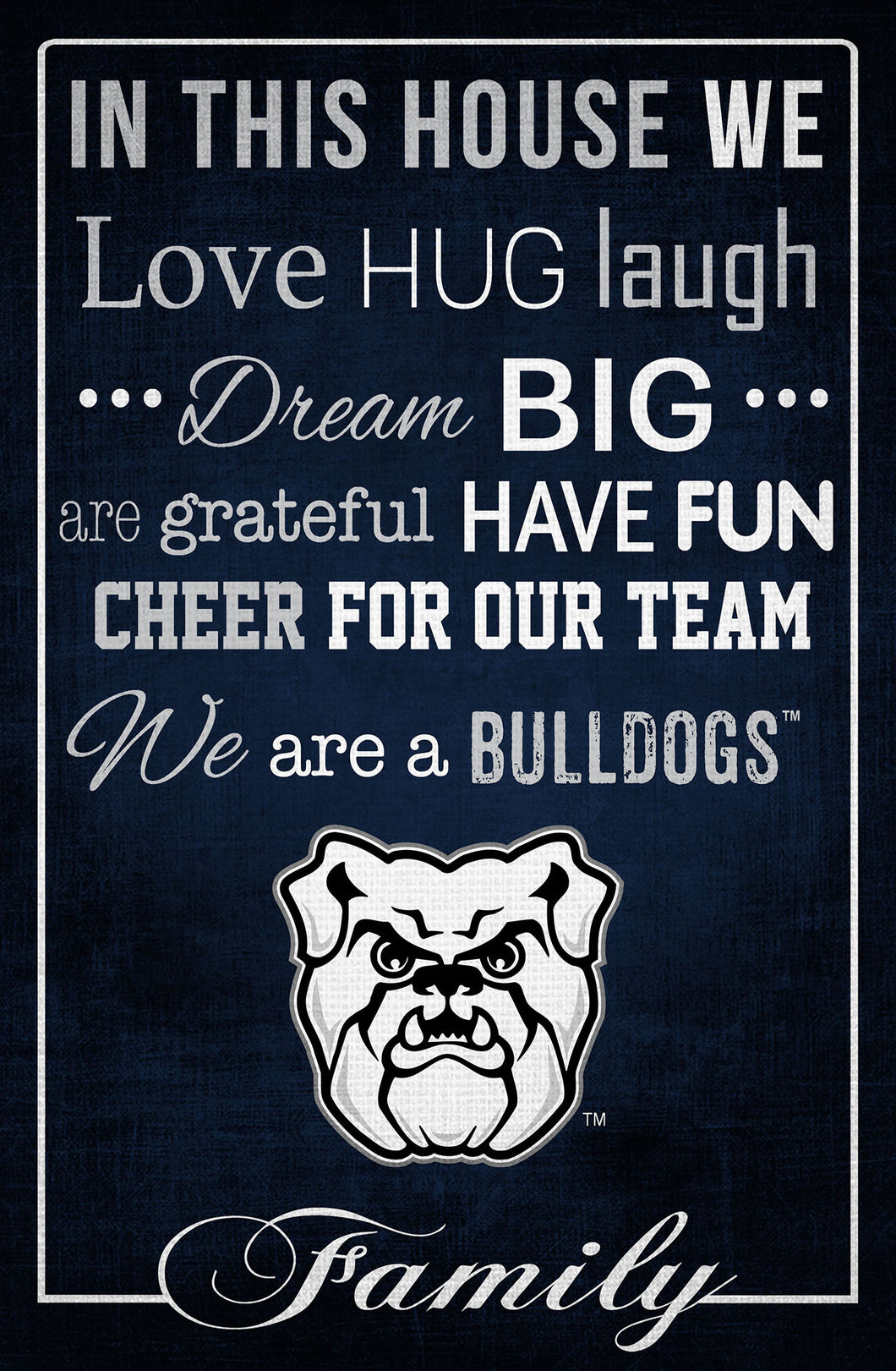 Butler Bulldogs In This House Wood Sign - 17