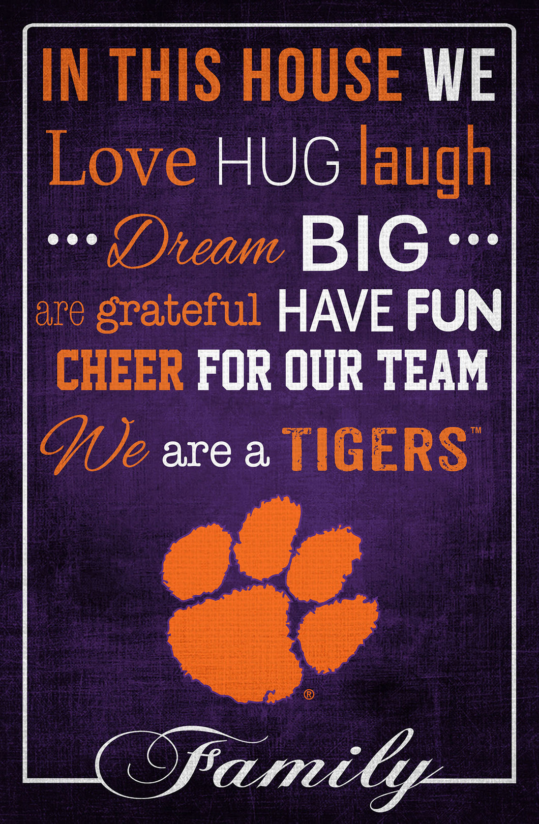 Clemson Tigers In This House Wood Sign - 17