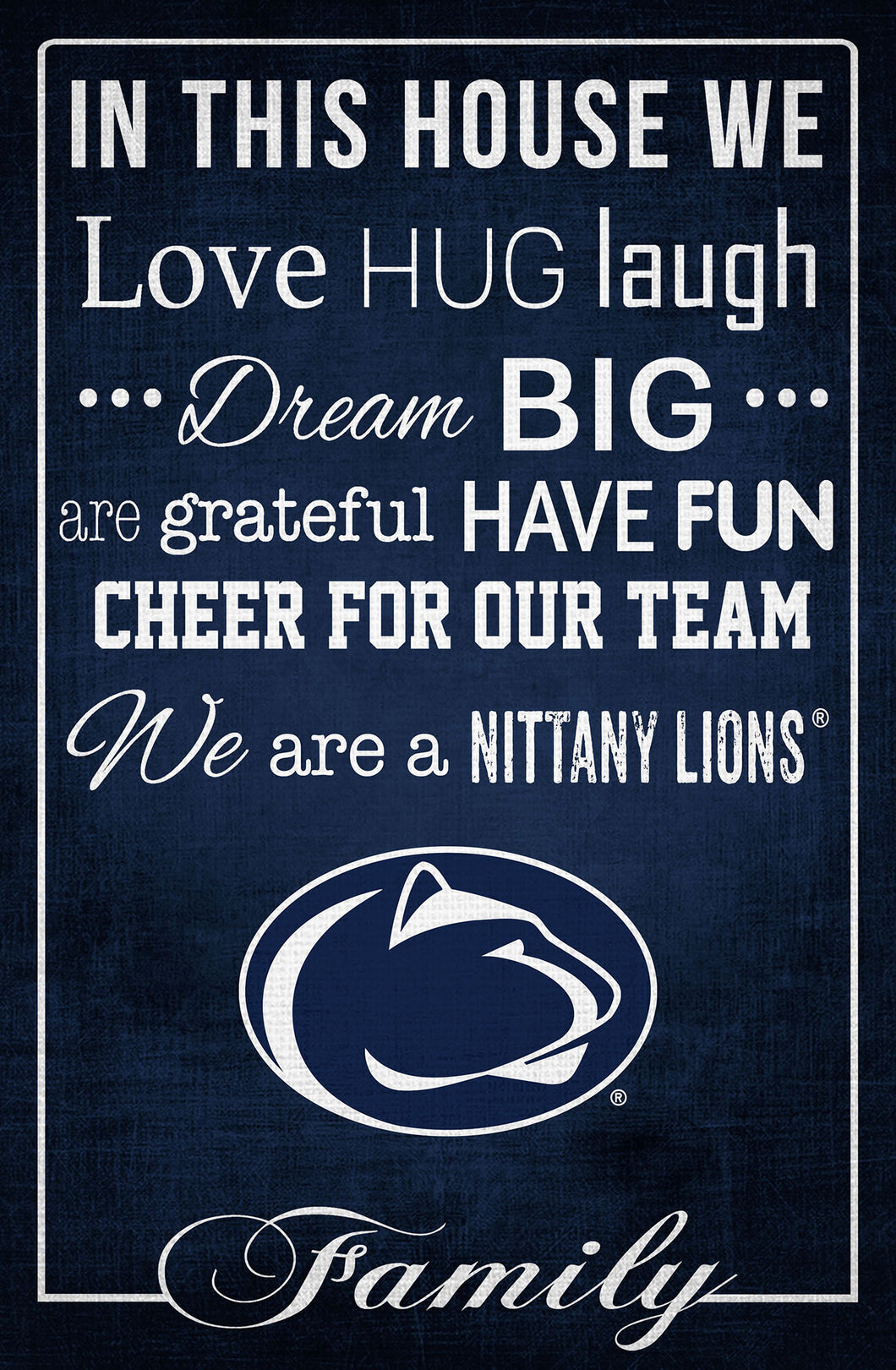 Penn State Nittany Lions In This House Wood Sign - 17