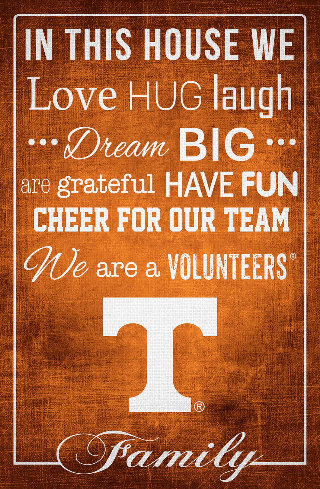 Tennessee Volunteers In This House Wood Sign - 17