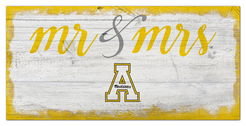 Appalachian State Mountaineers Mr. & Mrs. Script Wood Sign - 6